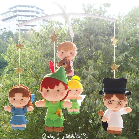 Baby Shower Gift Peter Pan Baby Mobile Nursery Decor Cot Etsy
