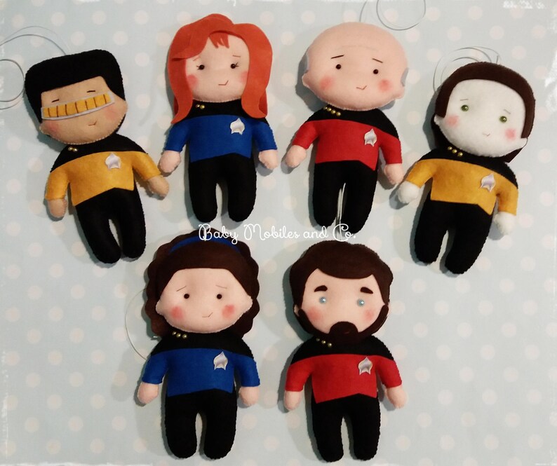 Baby Hanging Mobile Star Trek Characters Baby Crib Mobile Etsy