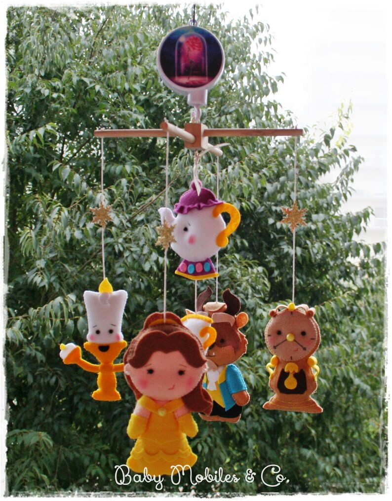 Beauty and the Beast Mobile Baby Mobile Cot Baby Crib Mobile Etsy