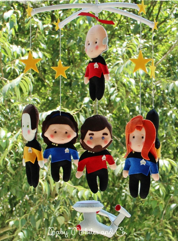 Mobile star trek baby gift decor nursery bending baby boys Etsy