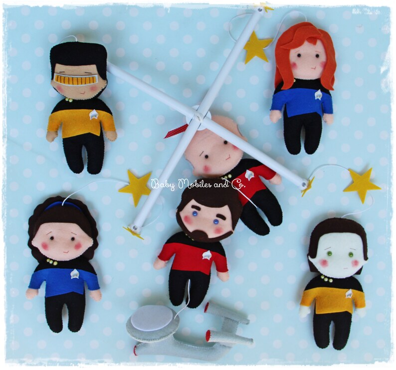 Mobile star trek baby gift decor nursery bending baby boys Etsy