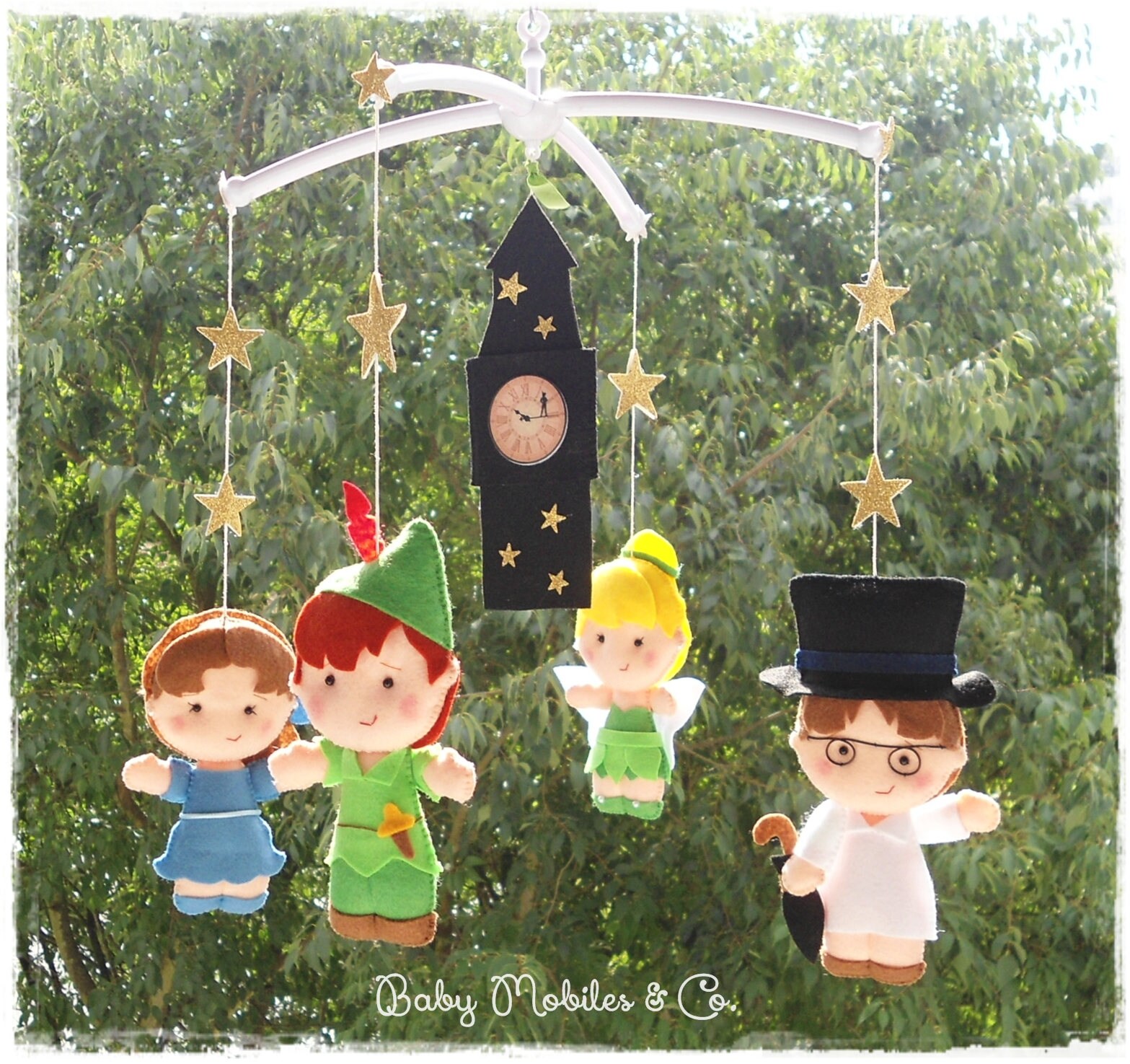 Peter Pan Baby Crib Mobile Furniture Felt Dolls Bedding Etsy