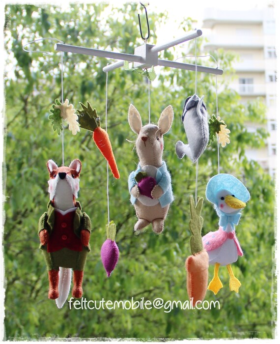 Crib Mobile Peter Rabbit Nursery Neutral Crib Mobile Nursery Etsy