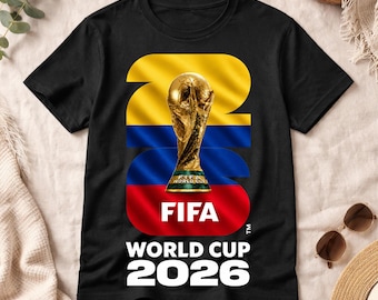 Trofeo di calcio Colombia 2026 PNG, design per tifosi di calcio colombiani, grafica per magliette da calcio (download digitale)