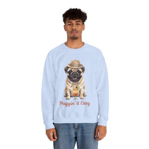 Puggin' it Easy Retro Sweatshirt · Cocktail Pug Jumper · Dog Lover Gift