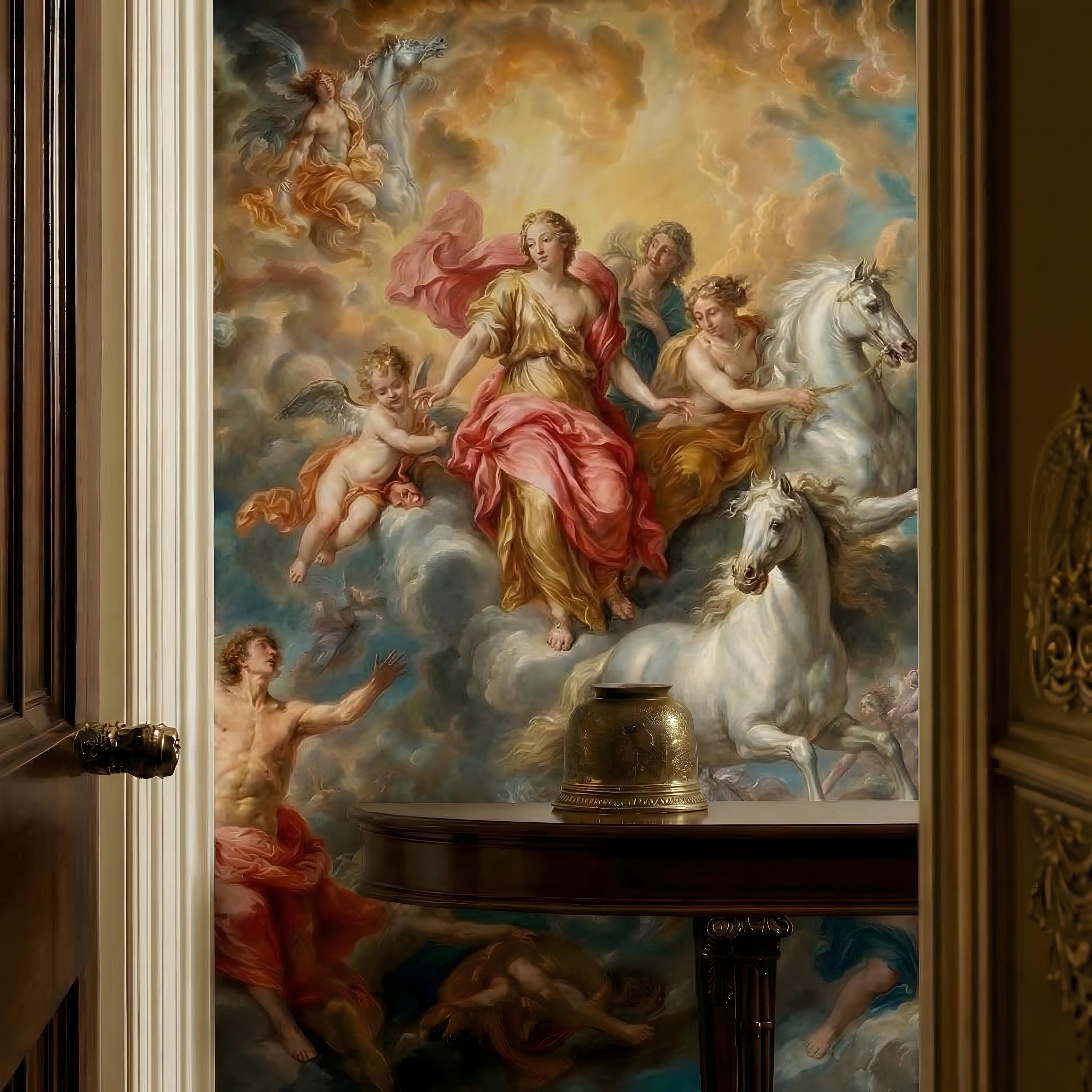 Classical Renaissance Wallpaper Mural: Mythological Art, Peel and Stick ...