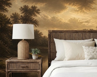 Classical Forest Landscape Wallpaper: Peel and Stick Mural