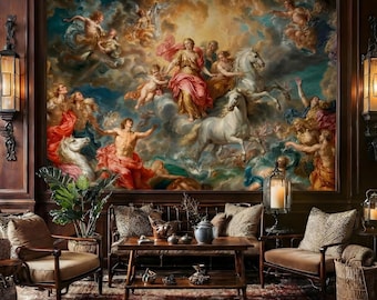 Klassieke renaissancebehang: mythologische kunst, peel and stick