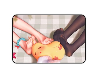 Soles Lover | Cute Illustration Desk Mat | Pastel Cozy Kawaii Mousepad | Anime girl Mouse pad
