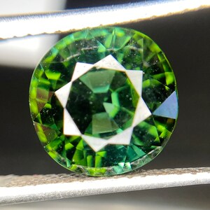 4.30 ct dark green Tourmaline - faceted round cut Elbaite tourmaline - loose gem - natural green