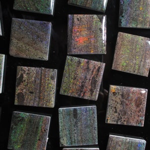 ONE Andamooka matrix opal tile randomly picked from a lot - Australia - rainbow matrix opal