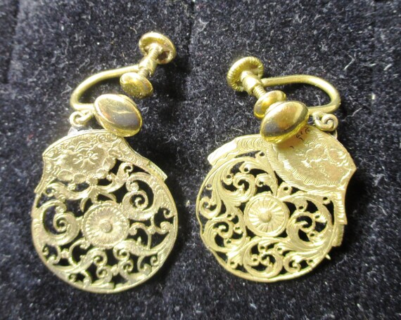 Antique Verge Fusee watch balance earrings - Fath… - image 3