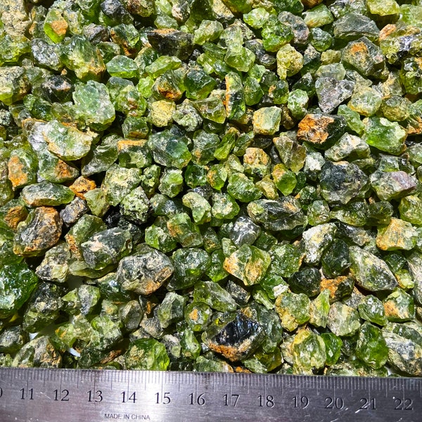 100 carats of rough Arizona Peridot picked from lot - Peridot Mesa - Olivine forsterite - sourced from tribal member San Carlos