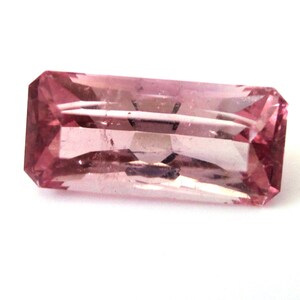 1.74 ct Himalaya mine tourmaline - faceted pink Elbaite tourmaline emerald cut rectangle