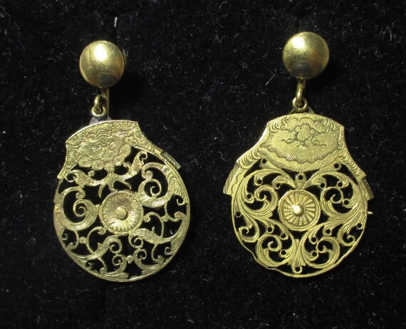 Antique Verge Fusee watch balance earrings - Fath… - image 2