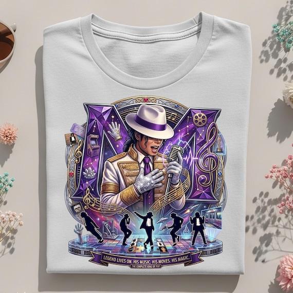 Michael Jackson PNG, King of Pop, MJ Prints T-Shirt, Tumbler Wrap (Digital Download)