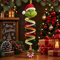 Grinch Crochet Pattern PDF, Christmas Grinch Crochet Tutorial, Twinkle Snowman Hanging Decoration, Spiral Ornament Amigurumi Pattern product logo