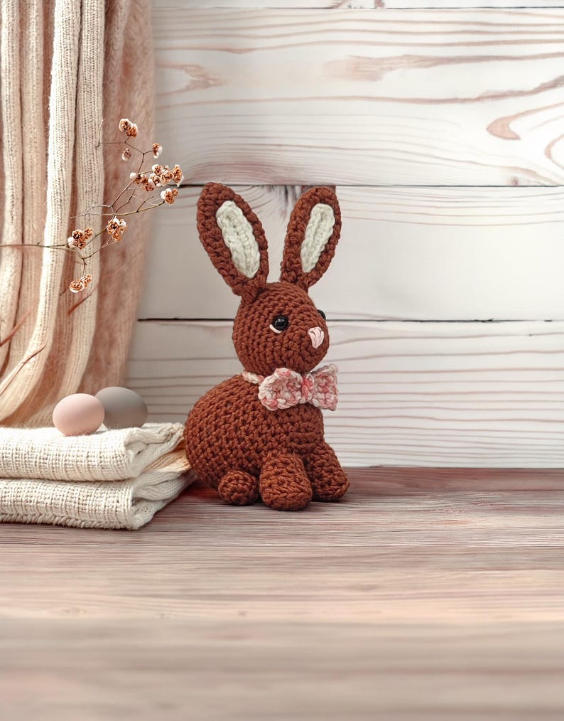 Pip the Chocolate Bunny Amigurumi PDF Crochet Pattern | Rabbit Lovey ...