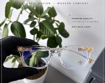Y2K Gothic Cross Glasses | Gold Frame Eyewear | Streetwear Accessory