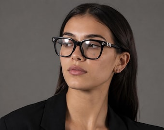 Gafas con cruz gótica y estampado floral / Gafas estilo punk Y2K, montura con detalles plateados