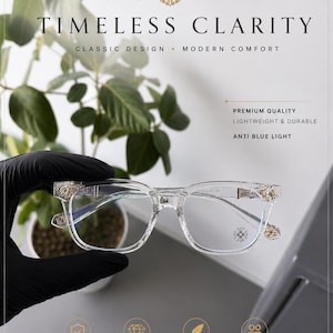 Y2K Gothic Cross Glasses | Clear and Silver Frame Eyewear | Streetwear Accessory - Blue Light Filter