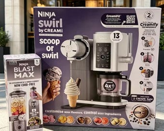 Ninja CREAMi Swirl 13-in-1 Soft Serve Eismaschine Gefrorenes Dessert - Ninja Swirl von CREAMi Soft Serve & Eismaschine 13-in-1