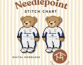 F1 Williams Bears Digital Needlepoint Stitch Chart