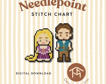 Disney Tangled Characters Needlepoint Stitch Chart