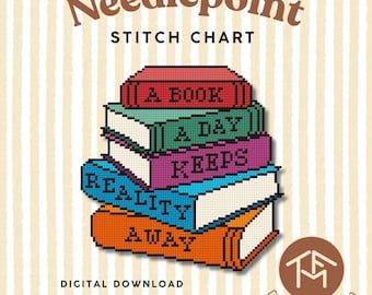 Book Lovers Needlepoint Stitch Chart
