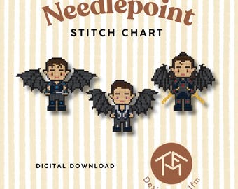 ACOTAR Bat Boys Needlepoint Stitch Chart