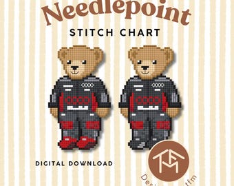 F1 Audi Bears Digital Needlepoint Stitch Chart