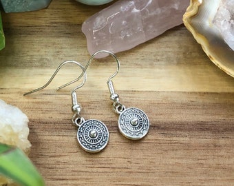 Mandala Earrings, Minimalist Earrings, Spiritual Jewelry, Yoga Meditation Jewelry