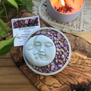 Concrete Room Diffuser w/ Crystals, Passive Diffuser, Aromatherapy Room Diffuser, Essential Oil Passive Diffuser, Office/Desk/Room Diffuser