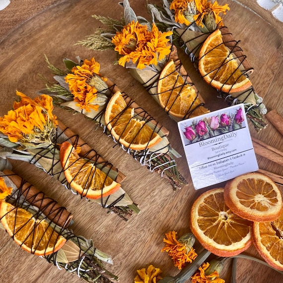 Autumn Harvest Smoke Cleansing Bundle: Cedar, Sage, Marigold