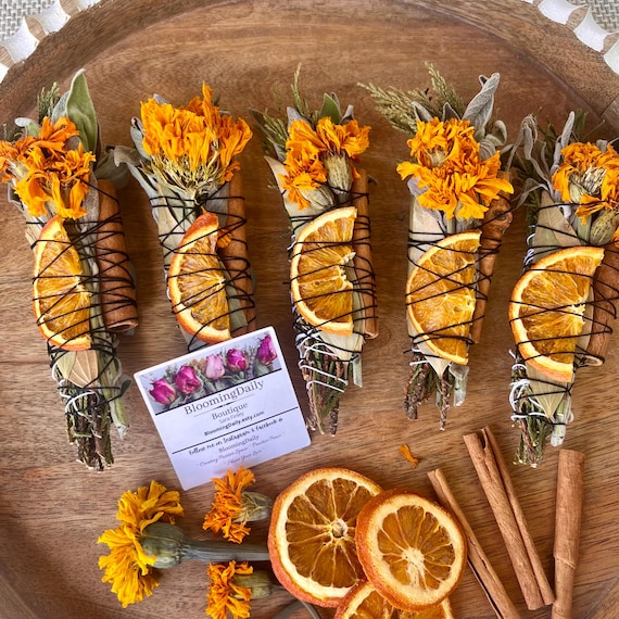 Autumn Harvest Smoke Cleansing Bundle: Cedar, Sage, Marigold