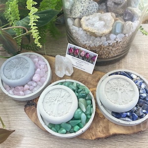 Concrete Room Diffuser w/ Crystals, Passive Diffuser, Aromatherapy Room Diffuser, Essential Oil Passive Diffuser, Office/Desk/Room Diffuser