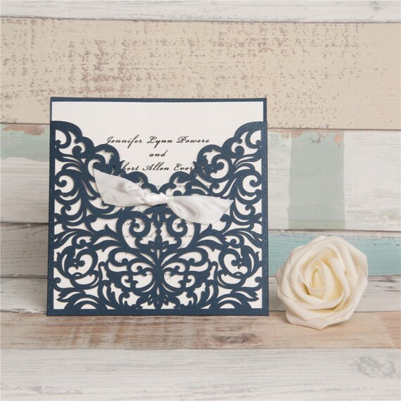 Diy Laser Cut Pocket Invitations Pockets Only Square Laser Etsy