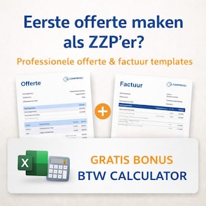 Create a Quote for the Self-Employed | Invoice Template for the Self-Employed | Dutch | Quote & Invoice Example | VAT Calculator