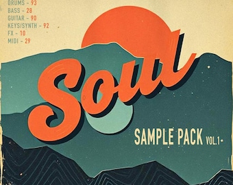 Vintage Soul Sample Pack Vol.1, WAV, MIDI Loops, Ableton FL Logic - Instant Download