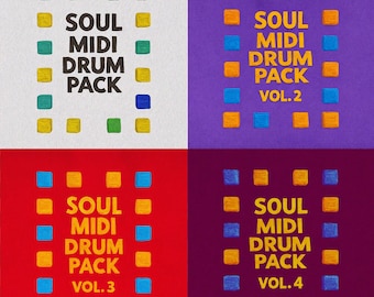 Soul MIDI Drum Pack Bundle Vol. 1–4 | 407 Drum Breaks MIDI + 94 Addictive Drums Presets | Neo Soul, R&B, Hip Hop