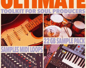 Pakiet Ultimate 22 GB Sample Pack – Neo Soul, zestaw perkusyjny hip-hopowy, pętle melodyczne, MIDI, próbki inspirowane stylem vintage lat 70.