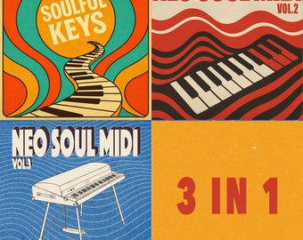 Neo Soul MIDI Sample Pack – 136 Chord Progressions, 310 WAV Loops RnB Hip Hop