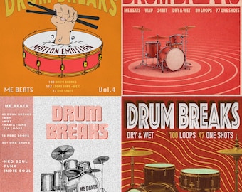 Ultimate Drum Breaks Pack, Soul Hip-Hop Drum Loops, Neo Soul Samples, Royalty Free