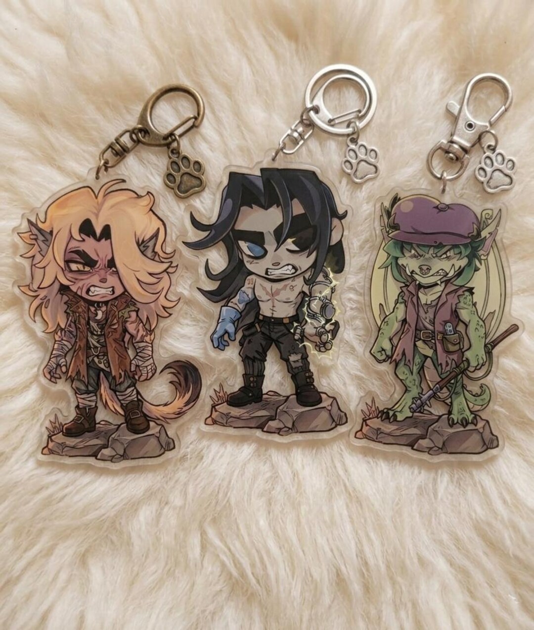 Deadlock Acrylic Keychain Charms Angry, Werewolf Keychain, Cyborg ...
