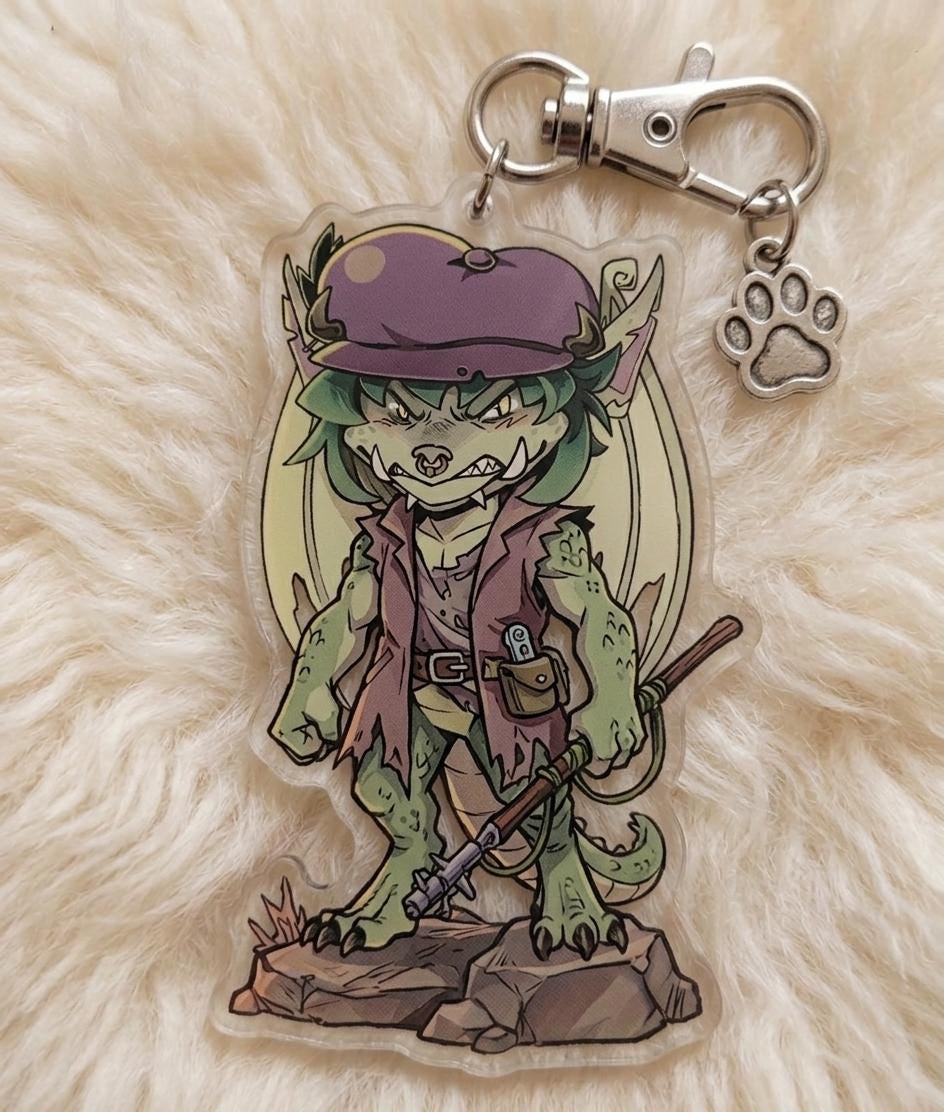 Deadlock Acrylic Keychain Charms Angry, Werewolf Keychain, Cyborg ...
