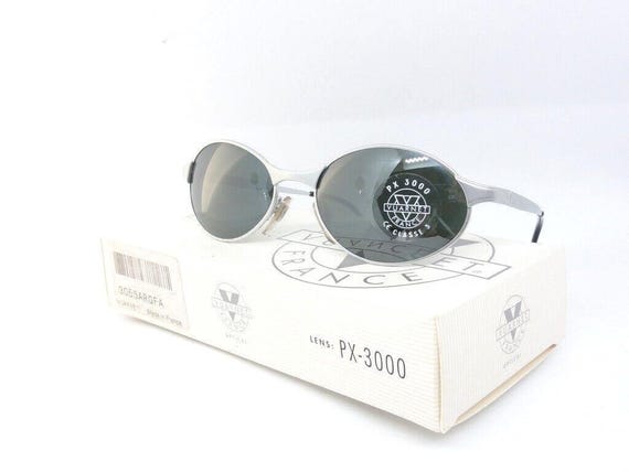Vuarnet 055 3055 Vintage Sunglasses 90S Px 3000 Silver Flash France New In Box