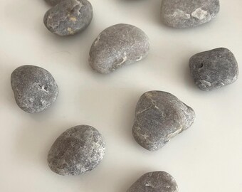 10 Natural Smokey Quartz Beach Stones – Approx. 1”- 1.5" Each – Coastal Stones for Crafts, Decor, Terrariums, or Crystal Displays