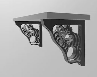 Soporte para estante con diseño de gato de Alicia en el País de las Maravillas, 15 cm x 15 cm x 2 cm