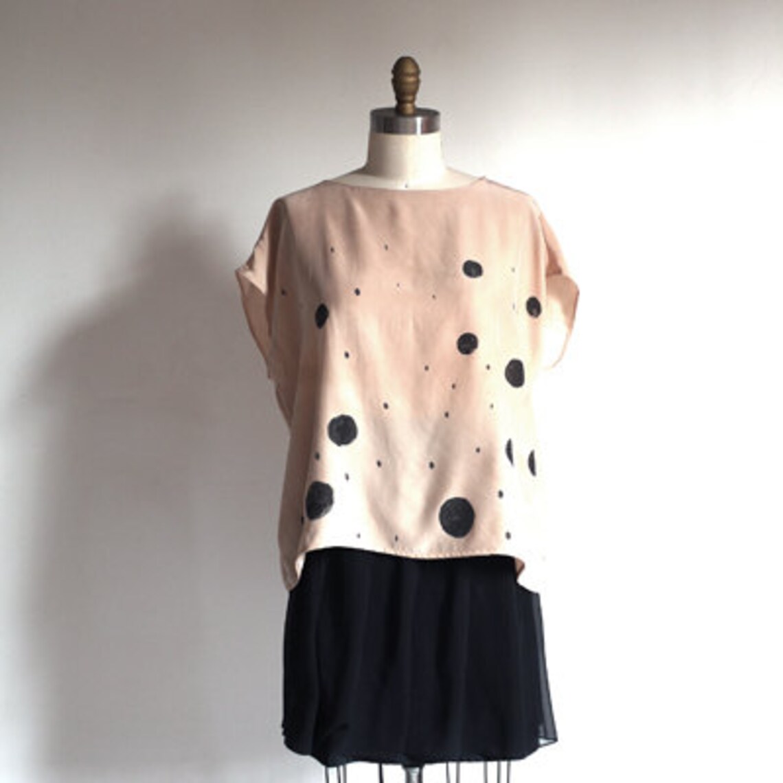 Natural Dye Silk Blouse Blush Pastel Silk Blouse Spring Silk Etsy