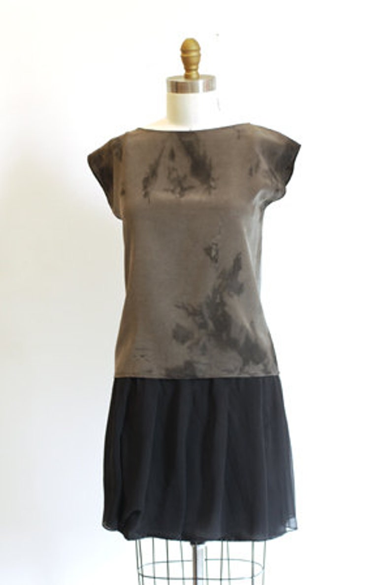 Natural Dye Silk Blouse Soot Etsy